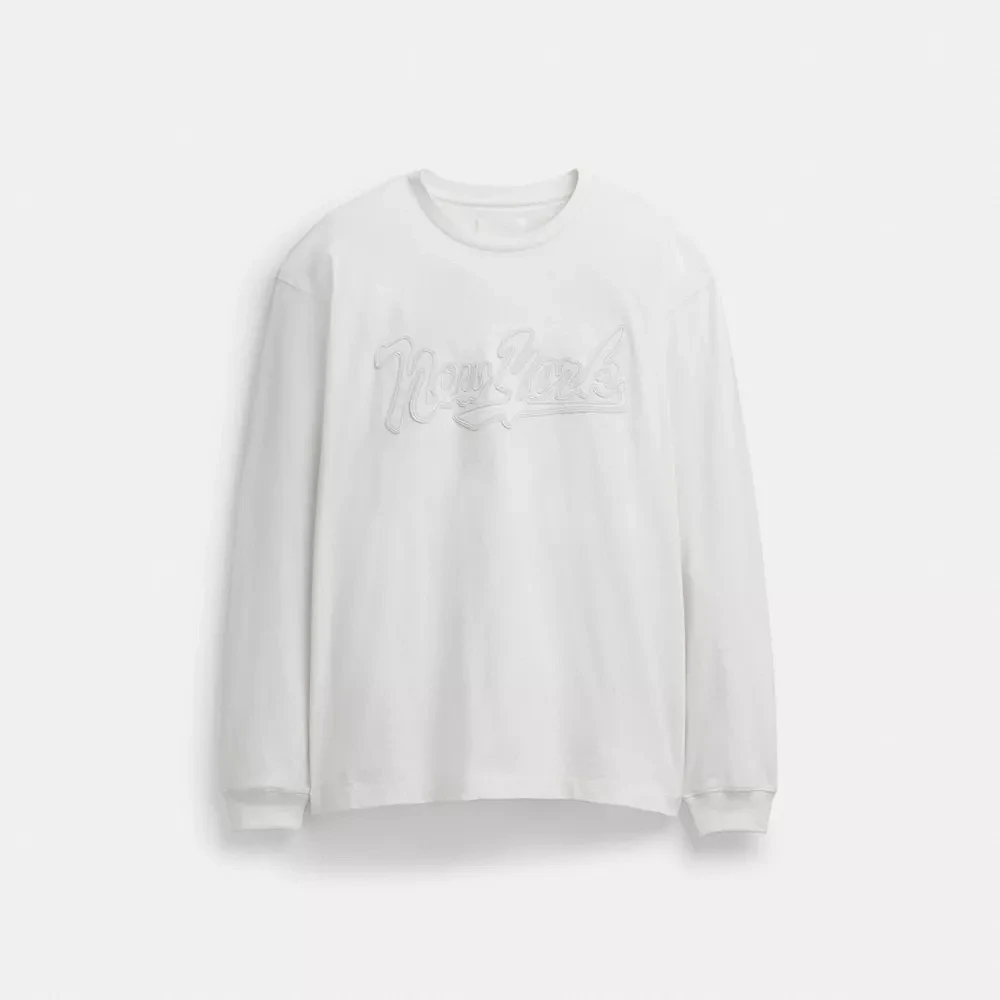 New York Long Sleeve T Shirt Organic Cotton