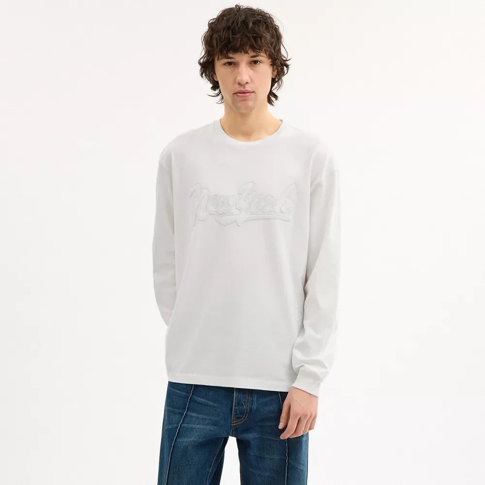 New York Long Sleeve T Shirt Organic Cotton