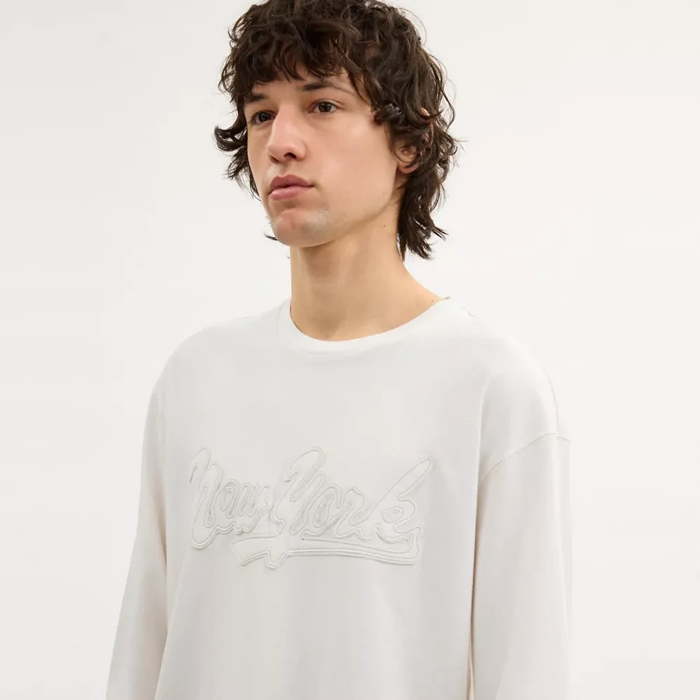 New York Long Sleeve T Shirt Organic Cotton