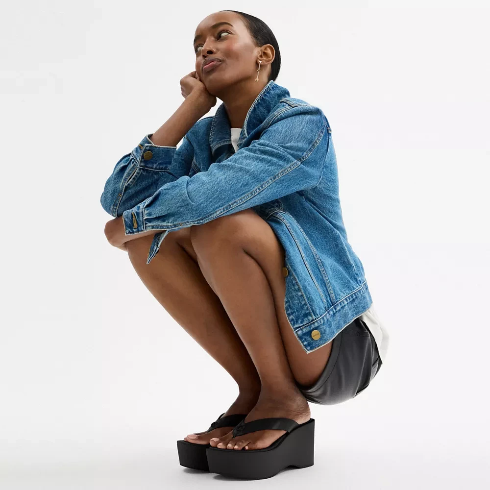 Sculpted C Platform Flip Flop
