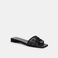 Flat Sandal With Tea Rose