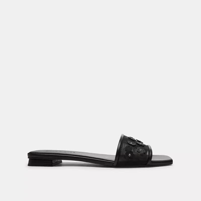 Flat Sandal With Tea Rose