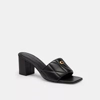 Holly Block Heel Sandal With Quilting