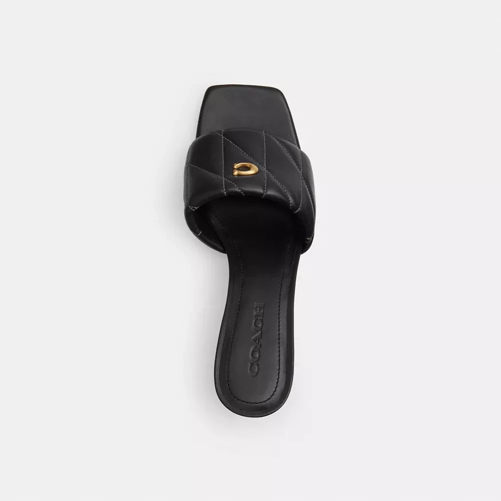 Holly Block Heel Sandal With Quilting