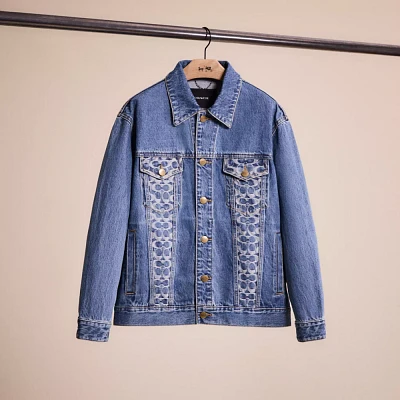 Restored Oversized Signature Denim Jacket