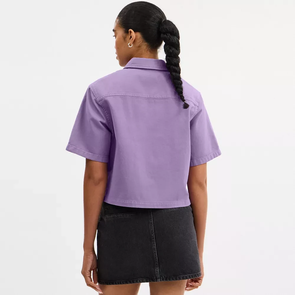 Denim Short Sleeve Top