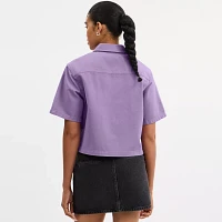 Denim Short Sleeve Top