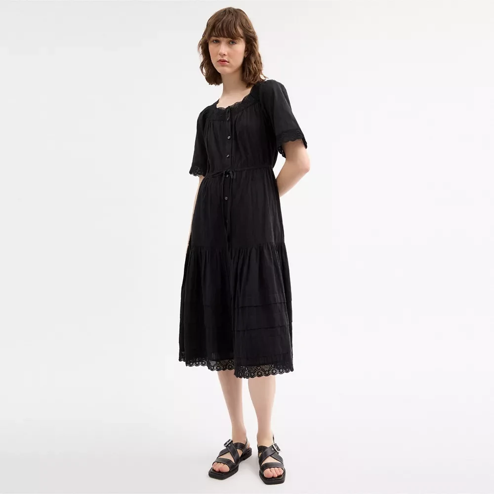 Crochet Trim Dress