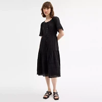 Crochet Trim Dress