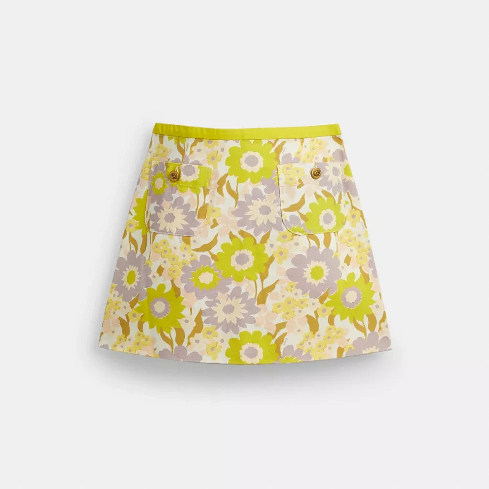Cotton Canvas Mini Skirt Regenerative