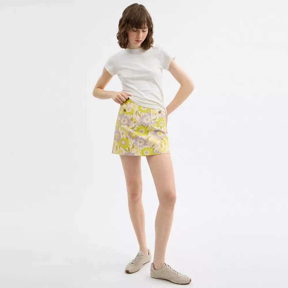 Cotton Canvas Mini Skirt Regenerative