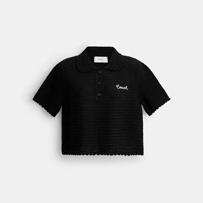 Knit Cropped Polo