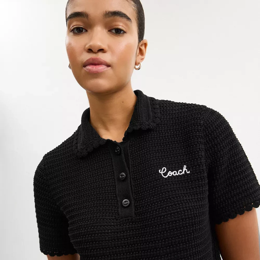 Knit Cropped Polo