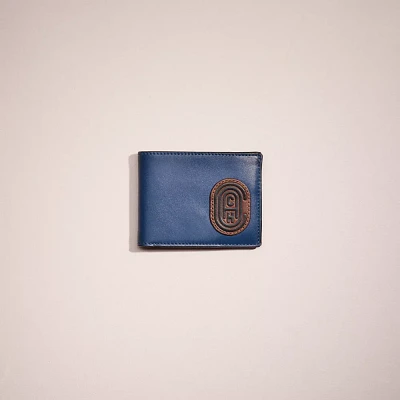 Restored Slim Billfold Wallet With Coach Patch