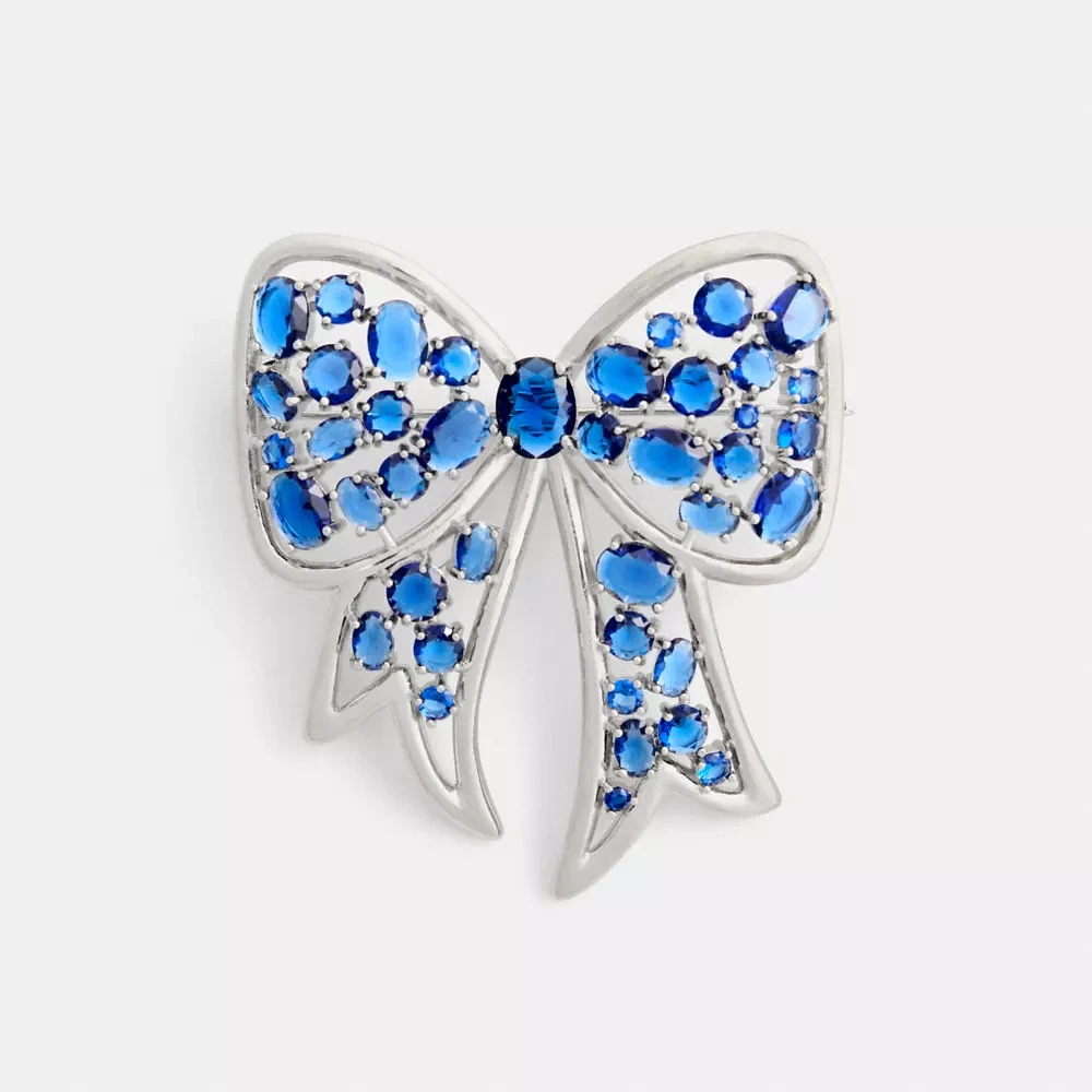 Crystal Bow Brooch