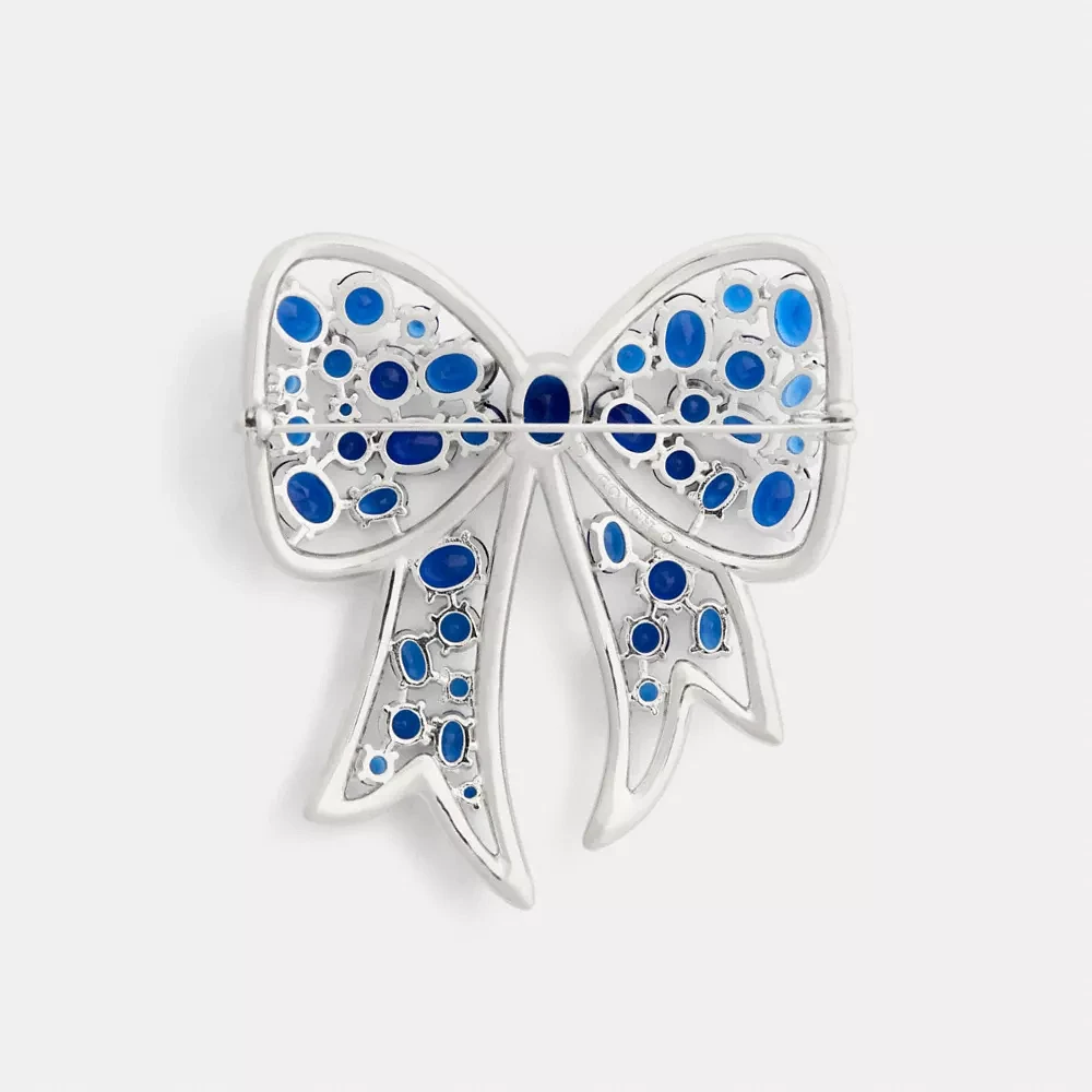 Crystal Bow Brooch