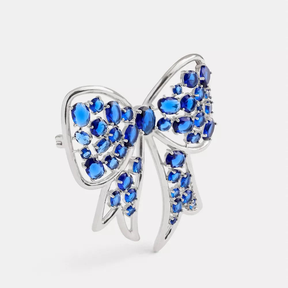 Crystal Bow Brooch