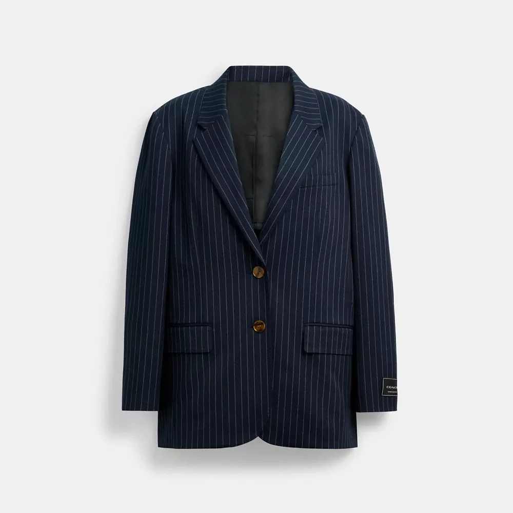 Single Breasted Pinstripe Blazer