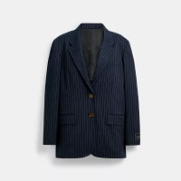 Single Breasted Pinstripe Blazer