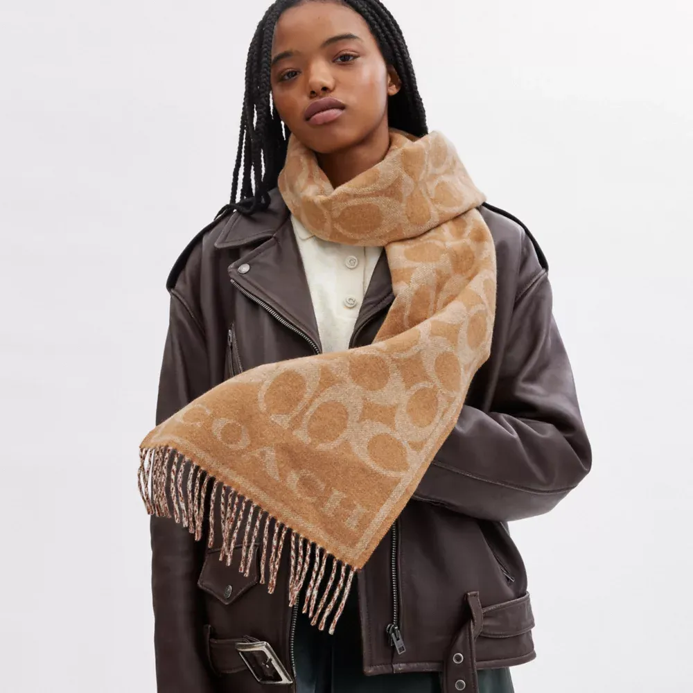 Reversible Signature Cashmere Muffler