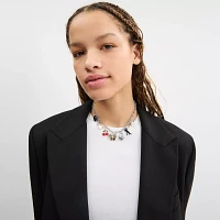 Cherry And Butterfly Statement Charm Necklace
