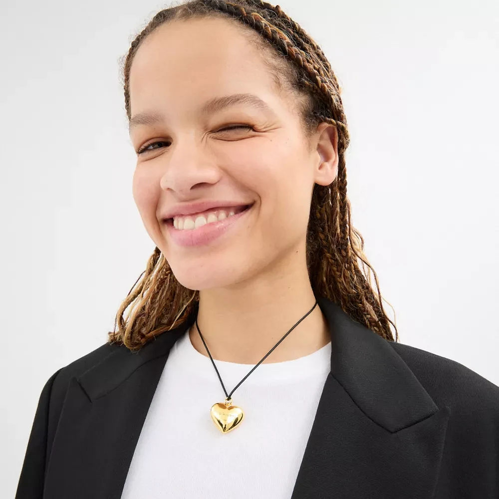 Signature Heart Pendant Cord Necklace