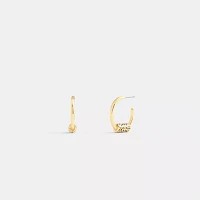 Quilted Signature Bead Hoop Earrings