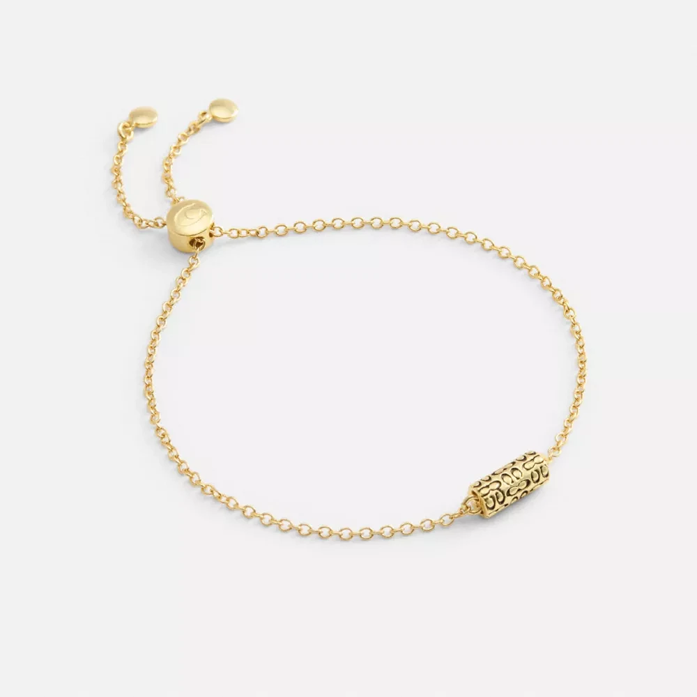 Quilted Signature Bead Slider Bracelet