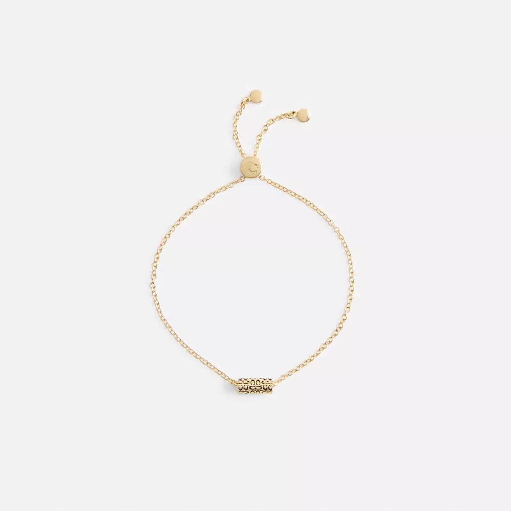 Quilted Signature Bead Slider Bracelet