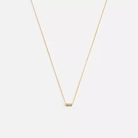 Quilted Signature Bead Pendant Necklace