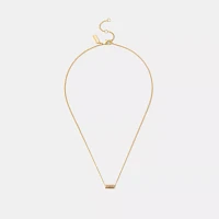 Quilted Signature Bead Pendant Necklace