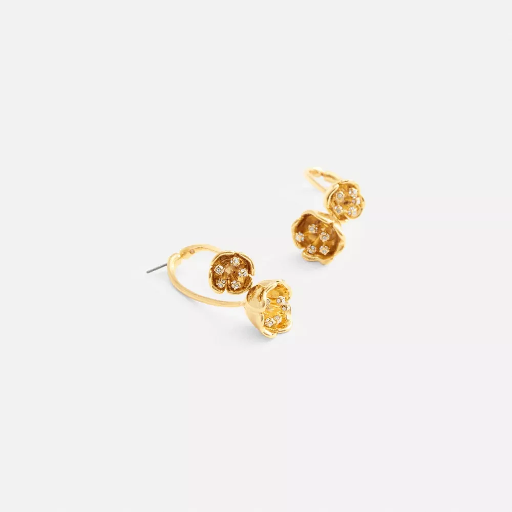 Statement Flower Front Back Earrings
