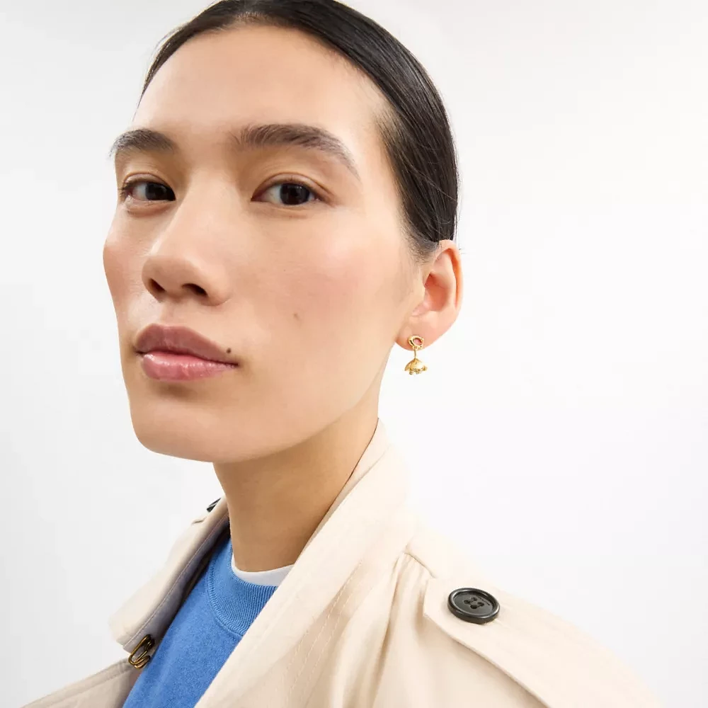 Signature Flower Drop Earrings