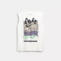 Sleeveless Graphic T Shirt