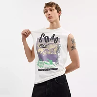 Sleeveless Graphic T Shirt