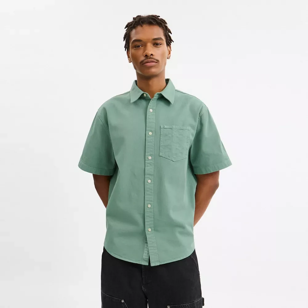 Short Sleeve Relaxed Denim Shirt