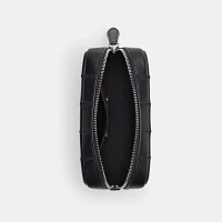 Cosmetic Pouch Checkerboard Upcrafted Leather