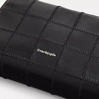 Cosmetic Pouch Checkerboard Upcrafted Leather