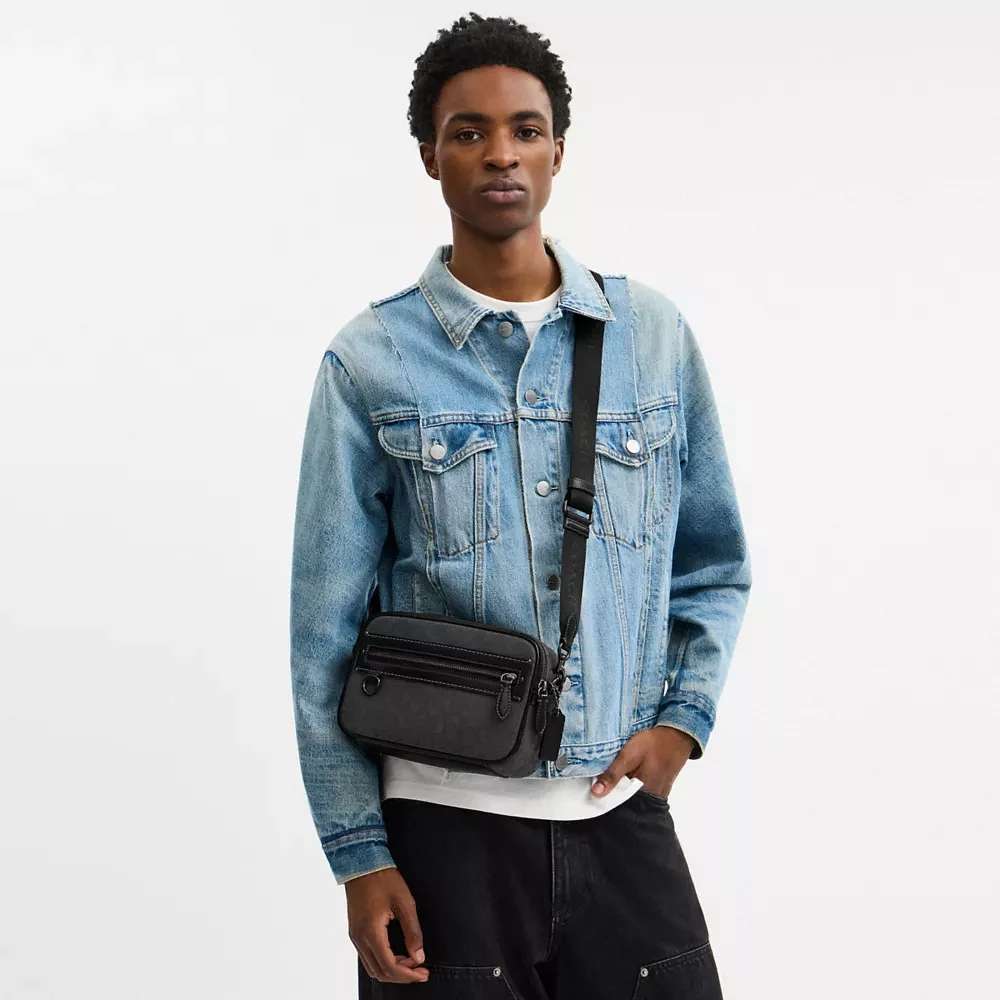 Theo Camera Bag Signature Jacquard