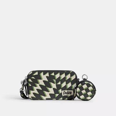 Charter Slim Crossbody With Geo Check Print