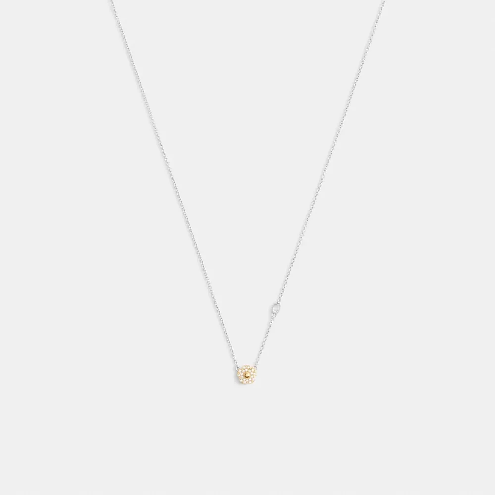 Pavé Tea Rose Pendant Necklace