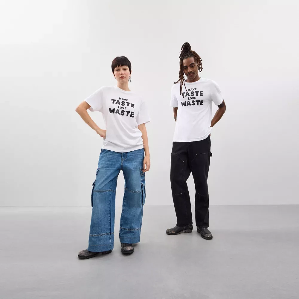 Relaxed T Shirt With Wasty Print