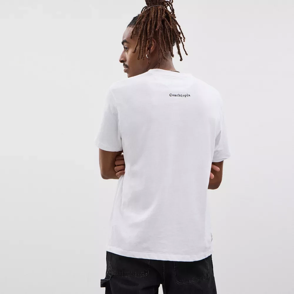 Relaxed T Shirt With Wasty Print