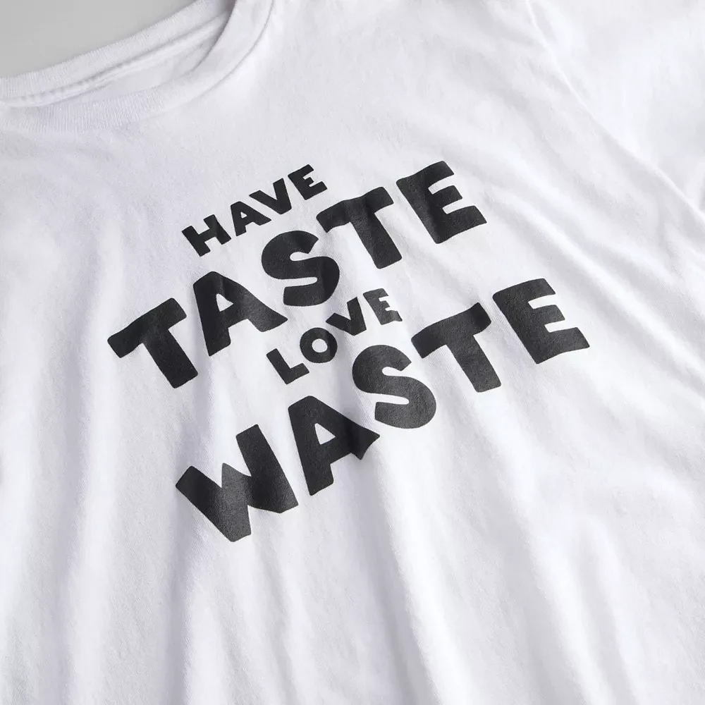 Relaxed T Shirt With Wasty Print