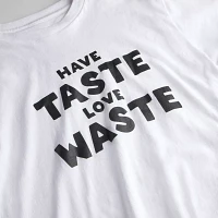 Relaxed T Shirt With Wasty Print