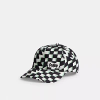Surfer Geo Check Print Baseball Hat