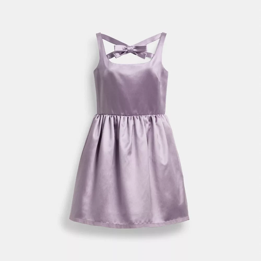 Cross Neck Satin Mini Dress