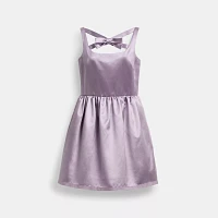 Cross Neck Satin Mini Dress