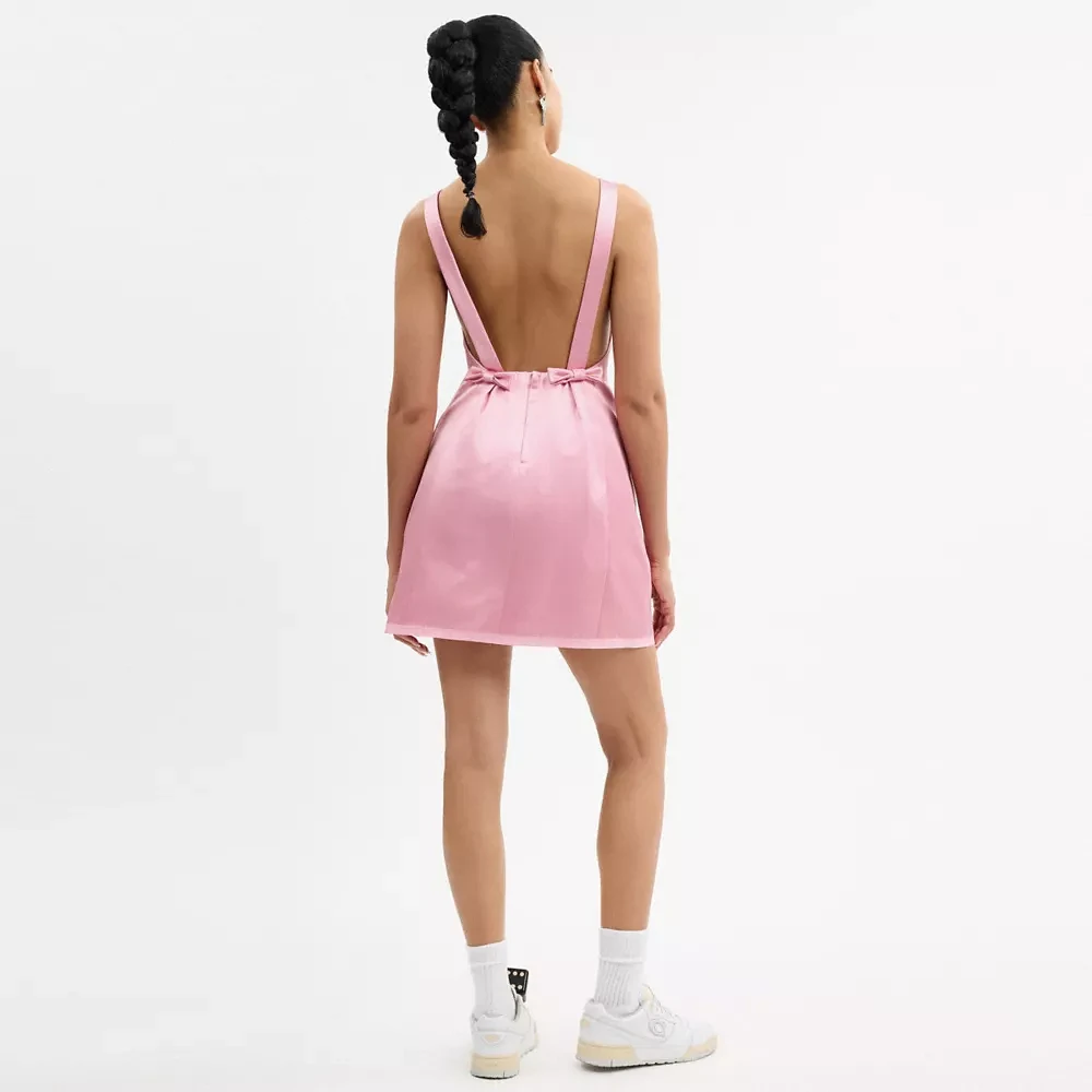 Square Neck Satin Mini Dress
