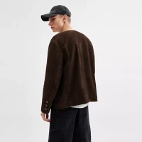 Suede Cardigan Jacket